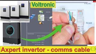 How to make the Ethernet to Serial communication cable for the Voltronic Axpert RCT solar inverter