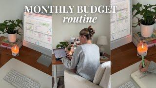 Monthly Money Routine budget breakdown, sinking funds, financial goals etc