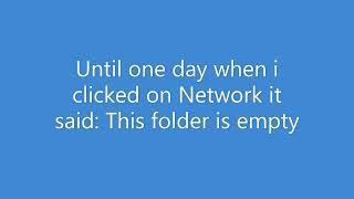 How to fix: This folder is empty on network