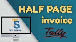 Print sales invoice in A5 paper / half size invoice TALLY PRIME