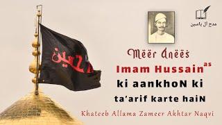 Imam Hussain(as) ki aankhoN ki taarif by Meer Anees | Allama Zameer Akhtar Naqvi