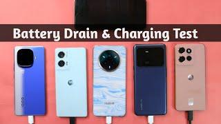 Iqoo Neo 10r Vs Realme 14 Pro Plus Vs Moto edge 50 Neo Vs moto edge 50 fusion Battery Test