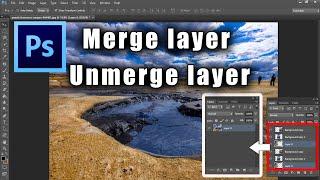 How to merge and unmerge  layers in photoshop cs6| 2022 save jpeg PHOTOSHOP TUTORIAL