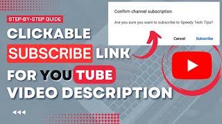 Create Clickable Subscribe Link For YouTube Video Description To Boost YouTube Channel Subscribers