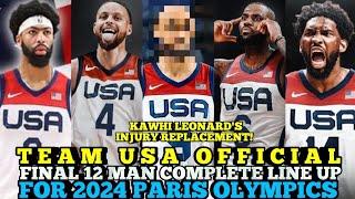 TEAM USA OFFICIAL NEW & FINAL 12 MAN COMPLETE LINE UP FOR 2024 PARIS OLYMPICS | TEAM USA UPDATES