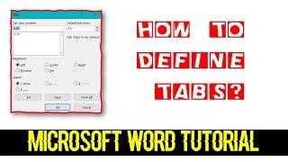 Step-by-Step: How to Use Tabs in Microsoft Word Complete Guide - Lesson 15