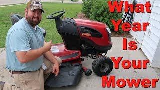 Find The Year Of Your Craftsman Lawn Mower