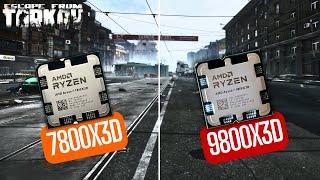 9800X3D vs 7800X3D Escape From Tarkov Comparison