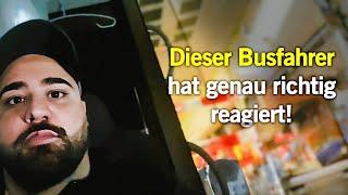 Hier das ganze Video l Dieser Busfahrer hat genau richtig reagiert!