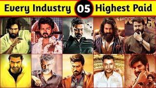 Every Industry Top 05 South Indian Highest Paid Actor Salary 2022 And 2023 | Telugu, Tamil, Kannada