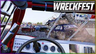 NASCAR SHORT TRACK CHAOS! [First Person Challenge] | Wreckfest