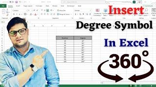 How to Insert a Degree Symbol in Excel || Excel Tips & Tricks || 2022