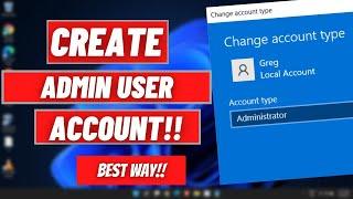 How to Create Administrator User Account on Windows 11 | Add A Administrator Account