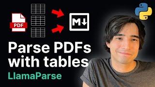 LlamaParse: Convert PDF (with tables) to Markdown