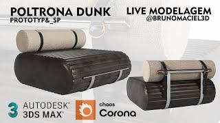 MODELANDO POLTRONA DUNK 3DS MAX E CORONA RENDER