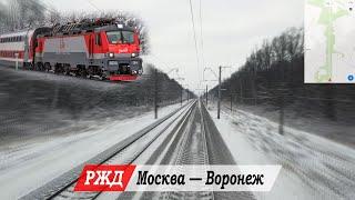 От Москвы до Воронежа за 1 час. Зимняя поездка в кабине электровоза.