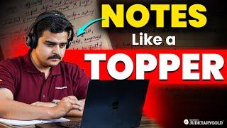 Topper's Secret of Preparing Notes for Judiciary Exams | Civil Judge Preparation