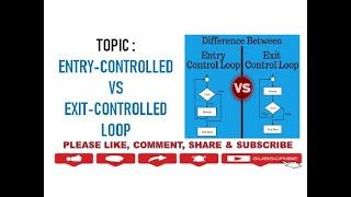 ENTRY CONTROLLED VS EXIT CONTROLLED LOOP | C++ PROGRAMMING