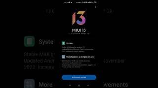 Redmi Note 9(Merlin) MIUI 13 Update/Android 12