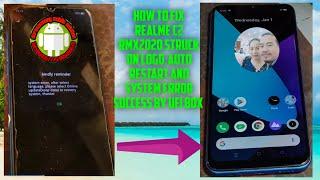 how to fix struck on logo auto restart and system error realme c3 rmx2020  by ufi box success
