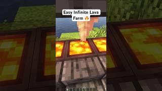 Easy Infinite Lava Farm in Minecraft #minecraft #automaticfarm #minecraftbuilding #minecrafttutorial