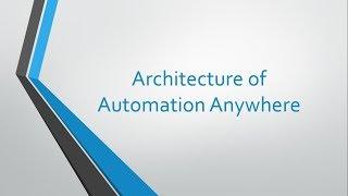 RPA - AutomationAnywhere - Architecture