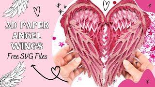 3D Angel Wings Mandala Papercraft Project With Free SVG Files