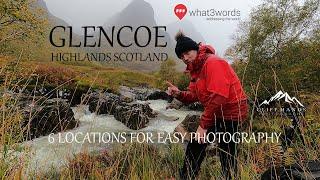 Landscape Photography locations in Glencoe, Highlands Scotland.