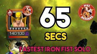 65 Secs - Fastest Iron Fist Solo  | Spring of Sorrow WEEK 1