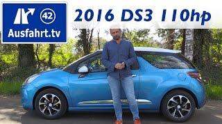 2016 DS 3 PureTech 110 - Fahrbericht der Probefahrt, Test, Review Ausfahrt.tv