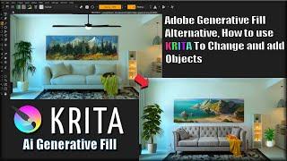 Adobe Generative fill Alternative, How to use Krita to Change and add objects