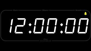 12 Hour - TIMER & ALARM - 1080p - COUNTDOWN