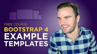 Bootstrap 4 Tutorial [#7] Free Template Examples