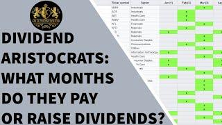 Dividend Aristocrats: What Months Do They Pay Or Raise Their Dividend?