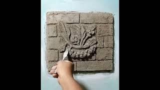 Making cement Brick art using cement