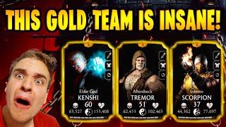 I Found AMAZING Gold Team in MK Mobile. Destroying Hellspawn Tower with THIS TEAM???