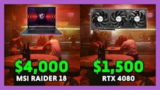 $4,000 Laptop vs $1,500 GPU Benchmark Comparison (RTX 4080 Laptop vs RTX 4080)