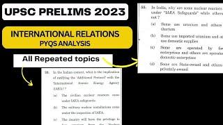 IR PYQ ANALYSIS UPSC PRELIMS #iasprelims2023 #cseprelims #pyqanalysis