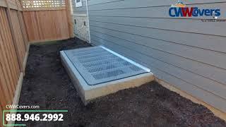 Aluminum Metal Grates Window Well Covers made on-site.