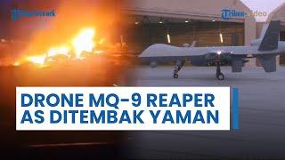 Drone MQ-9 Reaper AS Ditembak Jatuh & Dihancurkan Tentara Yaman, Puing-puing Ditemukan di Utara