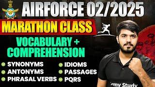 Airforce X/Y English Class 2024 | Vocabulary & Comprehension | Airforce English Merathon Class 2024