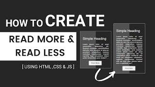 How to Create Read More & Read Less Button using Html , CSS & JavaScript | few line of JavaScript