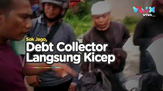 Sok Galak, Debt Collector Ini Langsung Gemeteran Disemprot TNI