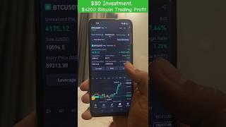 $80 Investment $4200 Bitcoin Trading Profit  #cryptotrading #Bitcoin #trader