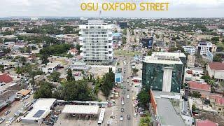 Aerial View of Osu Oxford Street, Accra - Ghana