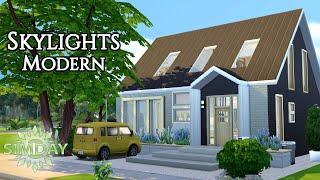 Skylights Modern House (Base Game Tricks + Bunk Bed) | The Sims 4 Stop Motion Speed Build