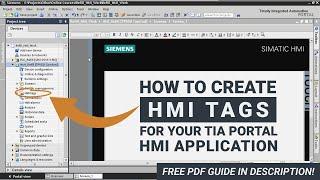 How to Create HMI TAGS for your TIA HMI Application (TIA Portal Course)
