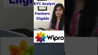 Wipro Kyc Analyst #jobs2023 #wiprojobs #jobs #jobsforfreshers #shorts #shortsvideo