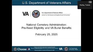 NCA Pre-Eligibility and VA Burial Benefits 02.25.2025