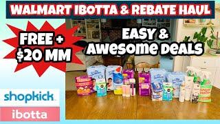 WALMART IBOTTA & REBATE HAUL/ completing my mid week bonus. Awesome deals!